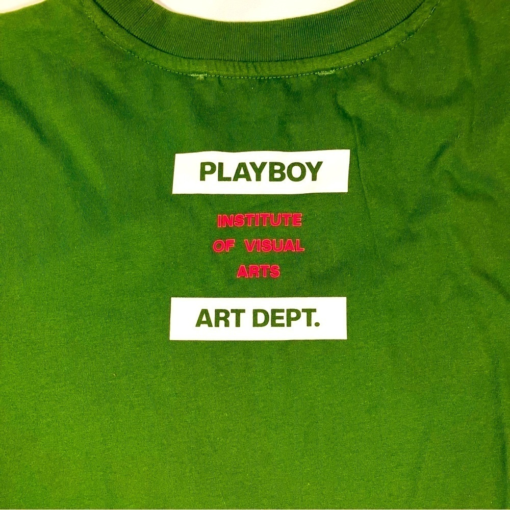 NWOT PacSun x Playboy collaboration Green Graphic short sleeve T-Shirt Men sz L - Picture 7 of 8